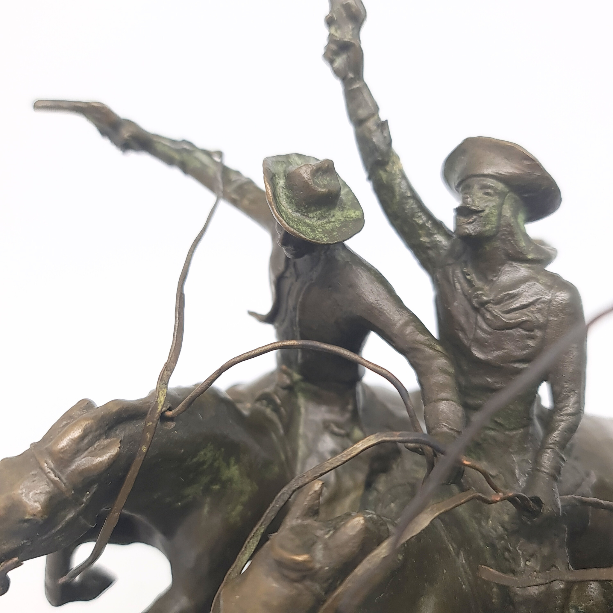 Vintage “Coming Through the Rye” After Frederic Remington Bronze Sculpture c1960