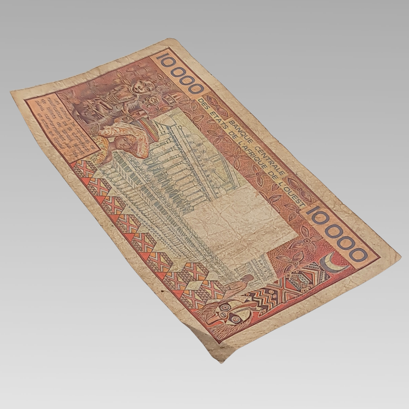 West African States 10000 Francs Banknote BCEAO Vintage Currency