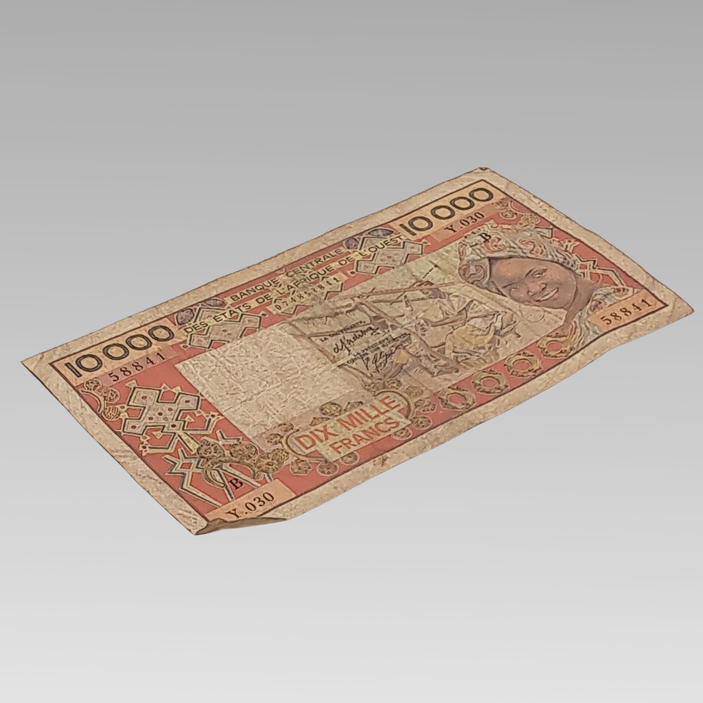 West African States 10000 Francs Banknote BCEAO Vintage Currency