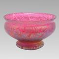 Royal Brierley Iridescent Glass Fruit Bowl Pink Art Glass