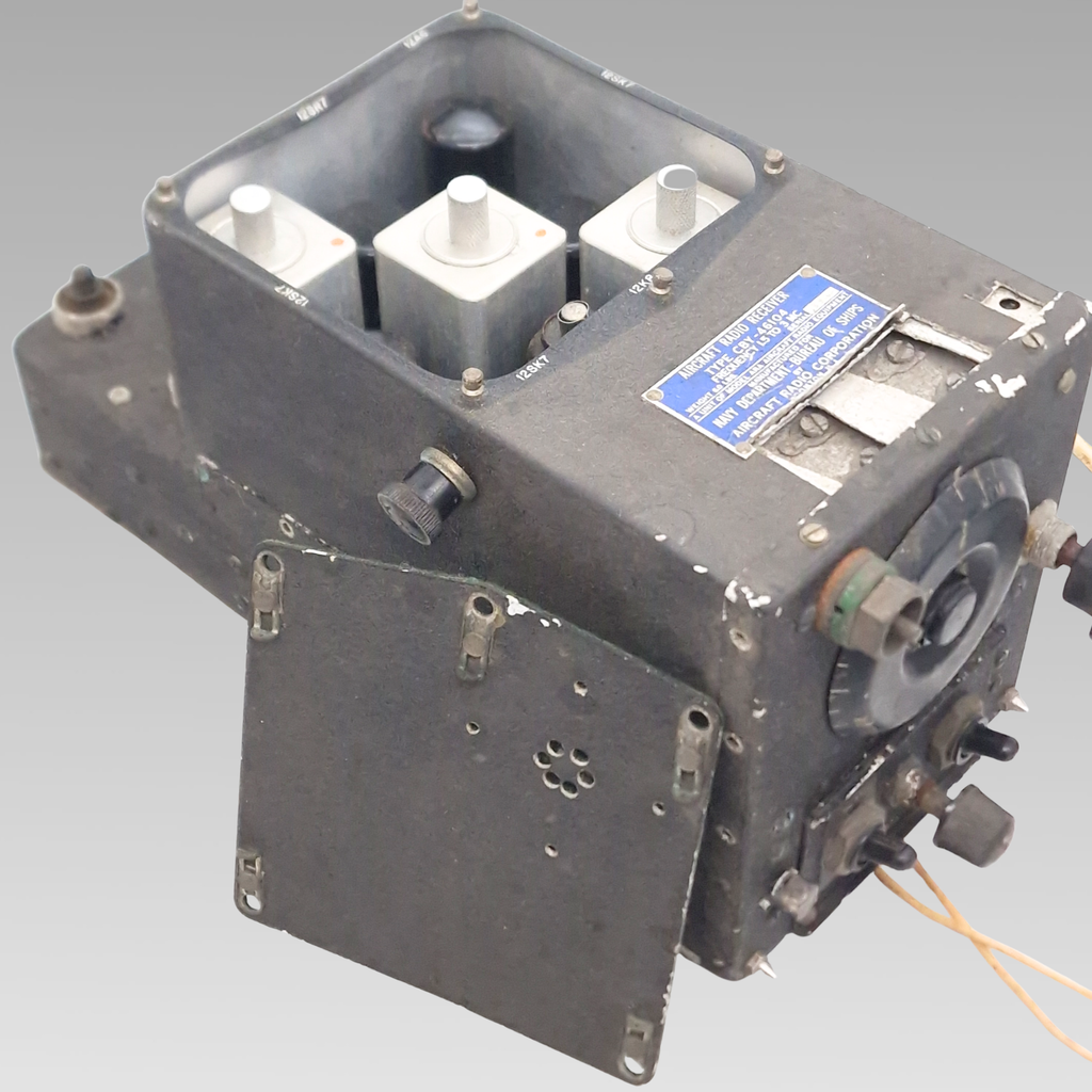 CBY-46104 aircraft receiver with top cover removed showing internal components