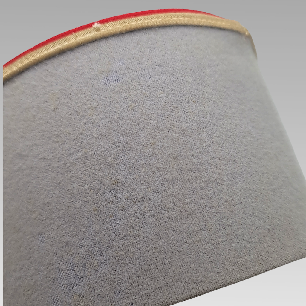Post-War Vintage French Military Kepi Hat Grey Red Cap