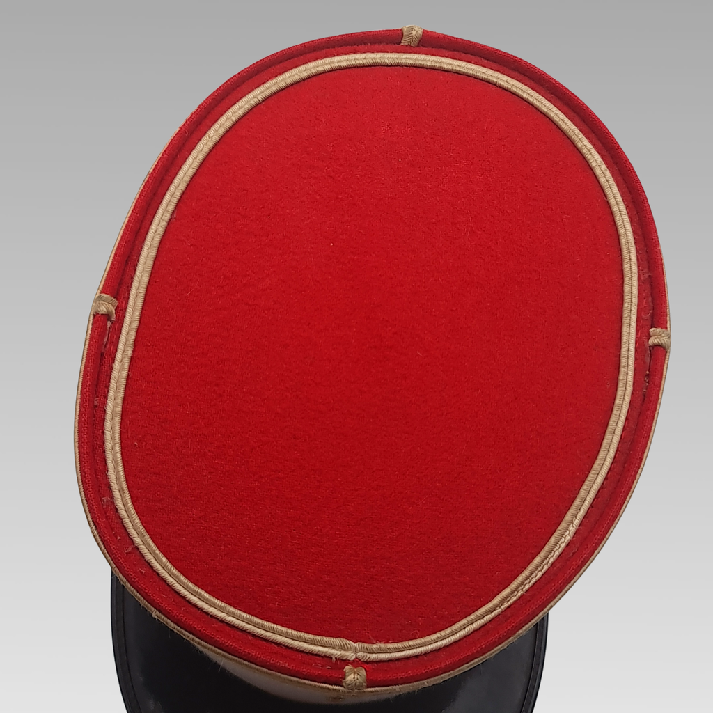 Post-War Vintage French Military Kepi Hat Grey Red Cap