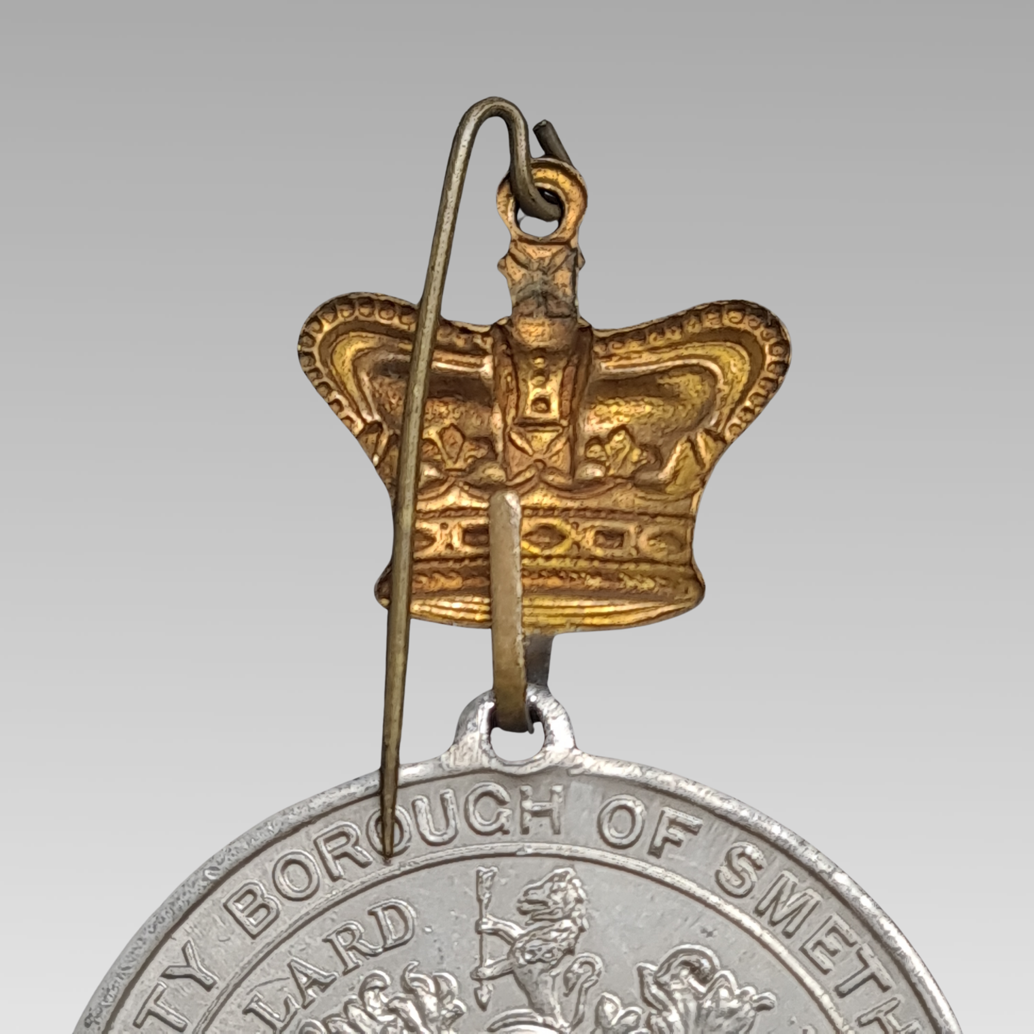 Smethwick 1919 Peace Medal WWI Fenwick Birmingham Crown