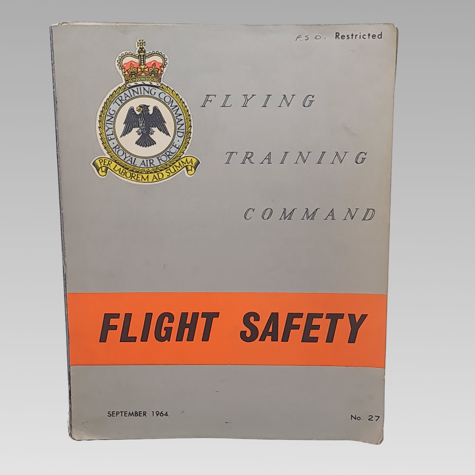 Front cover of RAF Flying Training Command Flight Safety No. 27, September 1964.
