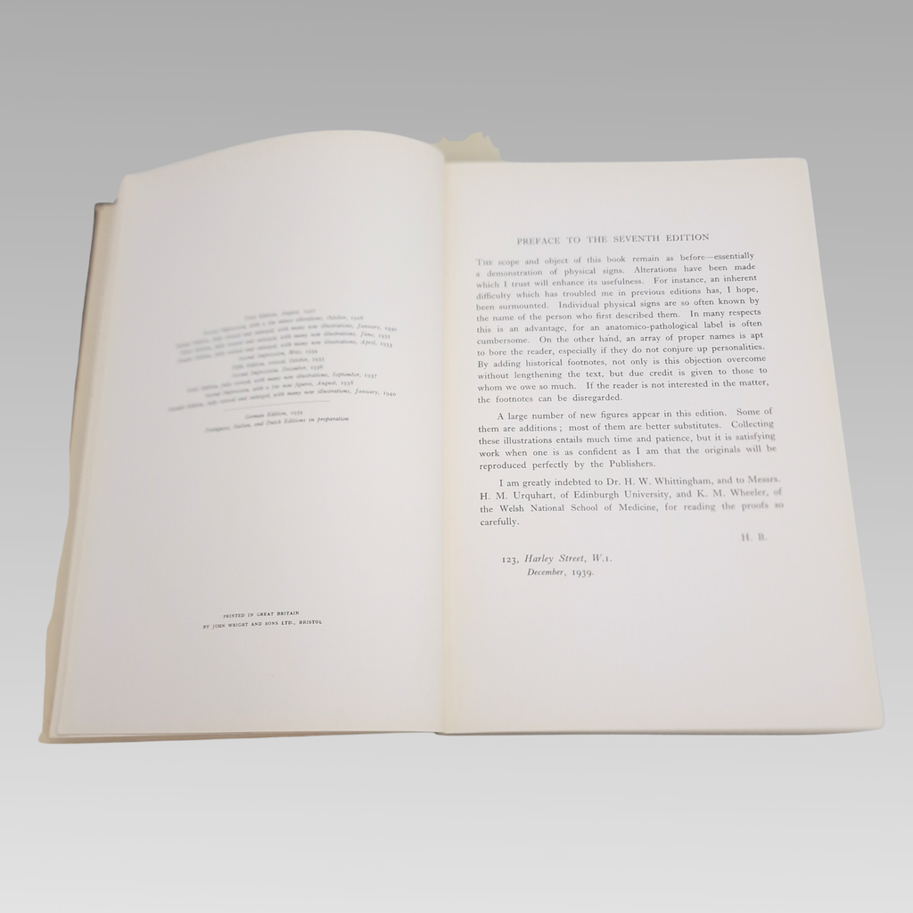 1940 Hamilton Bailey Physical Signs in Clinical Surgery 7th Ed