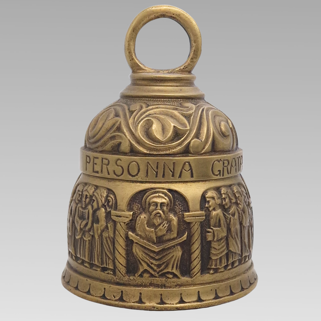 Antique Italian Brass Wall Mounted Coffee House Bell c.1910