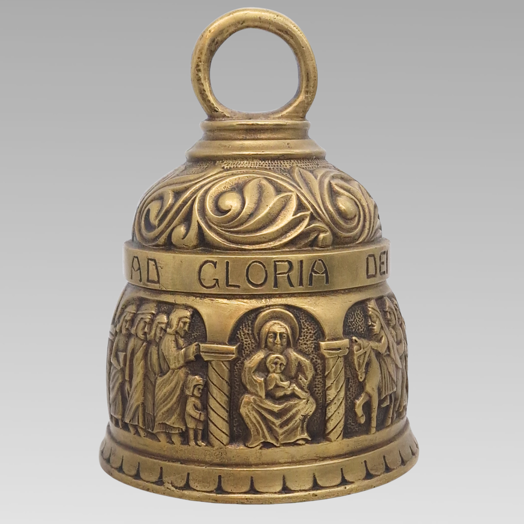 Antique Italian Brass Wall Mounted Coffee House Bell c.1910