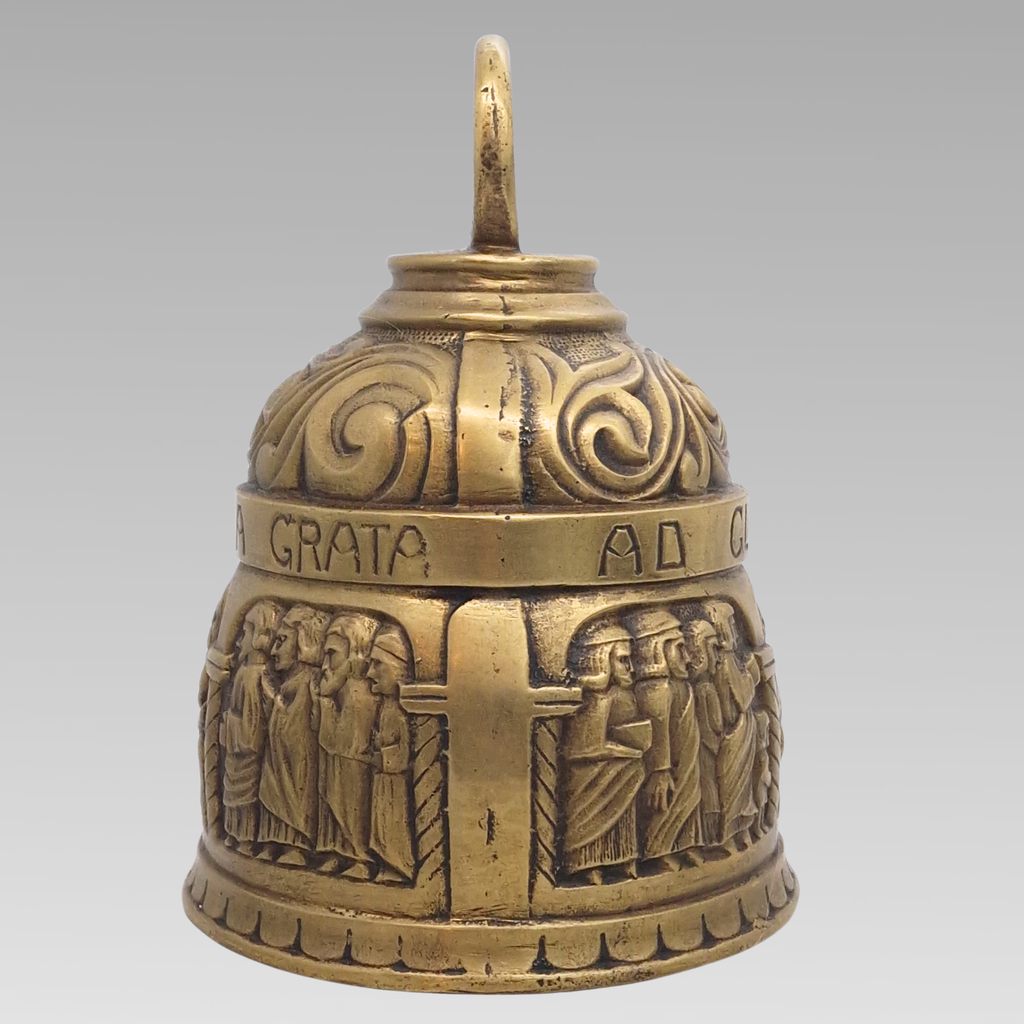 Antique Italian Brass Wall Mounted Coffee House Bell c.1910