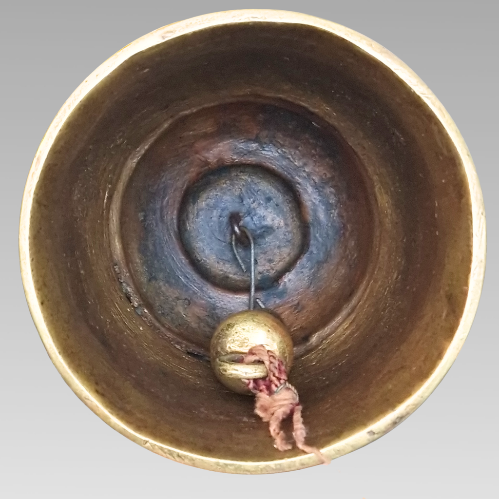 Antique Italian Brass Wall Mounted Coffee House Bell c.1910
