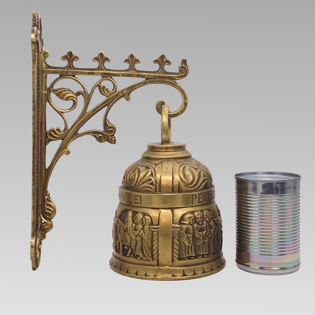 Antique Italian Brass Wall Mounted Coffee House Bell c.1910