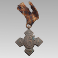 1889 Army Temperance Association bronze cross medal with ribbon
