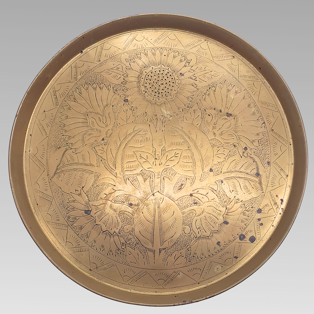 Christopher Dresser Benham & Froud Brass Charger c1885 Arts and Crafts