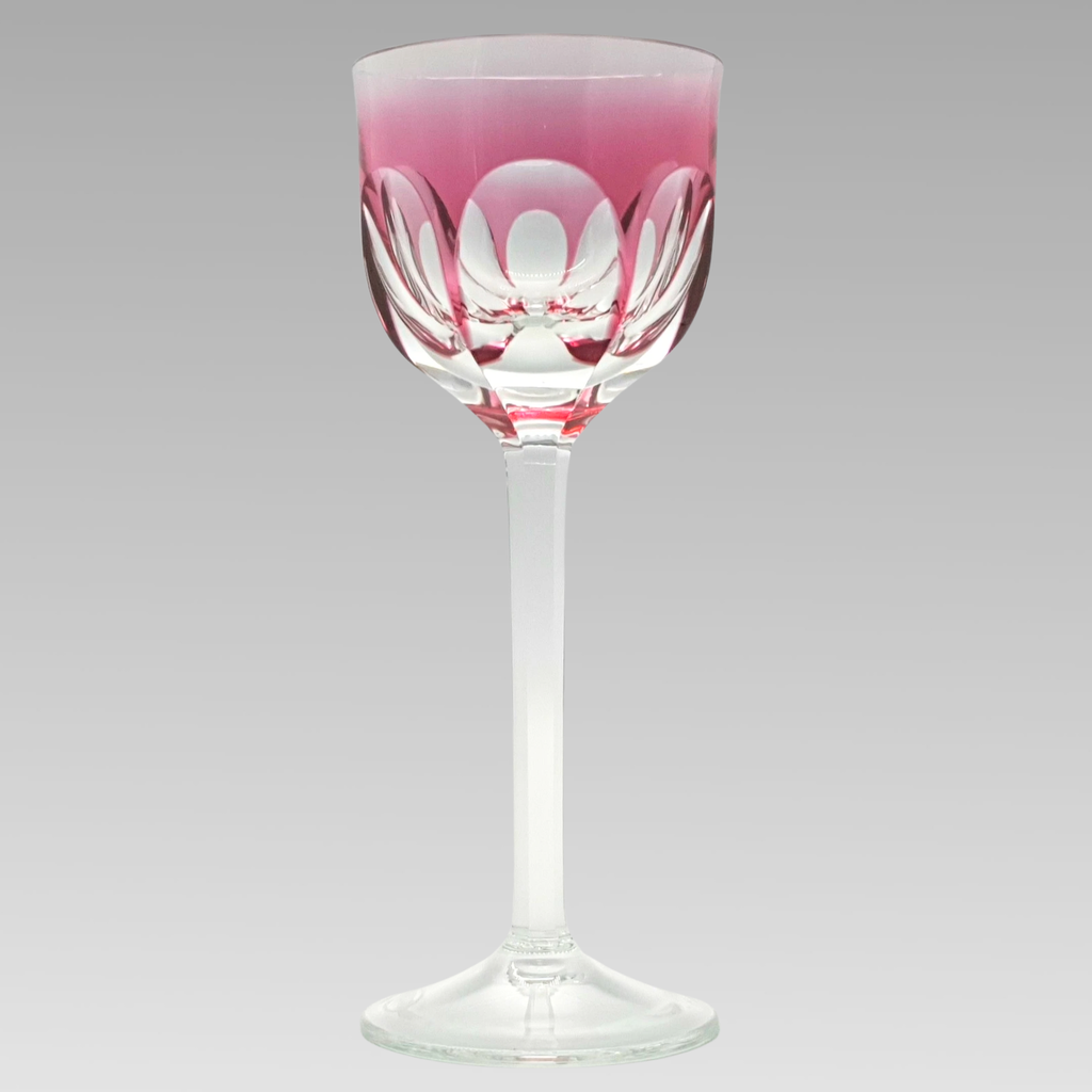 Moser Lady Hamilton Rose Hock Wine Glass Crystal