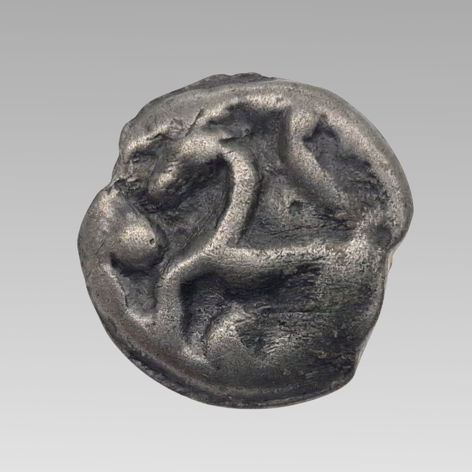 Celtic Gaul Senones Potin Unit Ancient Coin c.100-50 BC 17mm