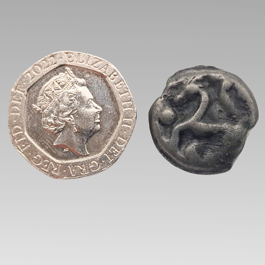 Celtic Gaul Senones Potin Unit Ancient Coin c.100-50 BC 17mm