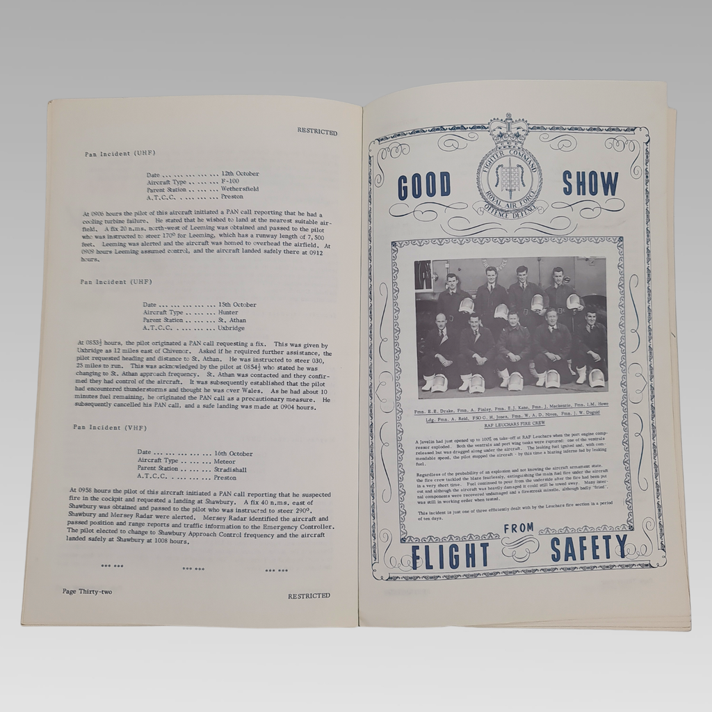 RAF Flight Safety Fighter Command Review Nov Dec 1964 Christmas Issue