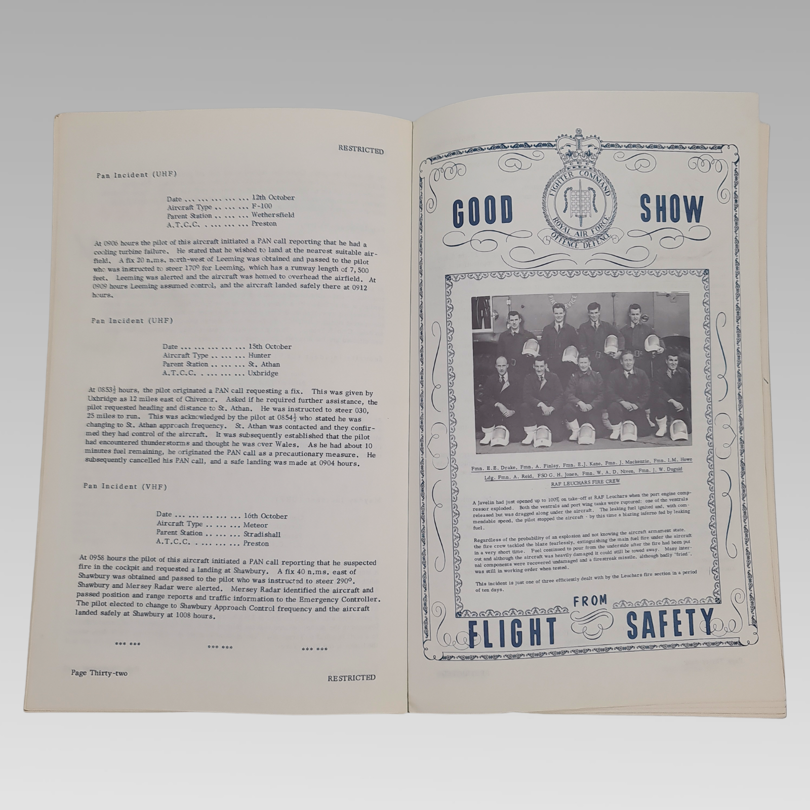 RAF Flight Safety Fighter Command Review Nov Dec 1964 Christmas Issue