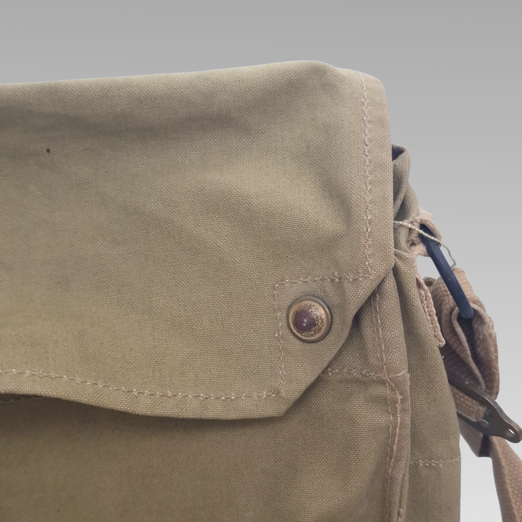 WWII Commonwealth Gas Mask Respirator Transit Bag Canvas Named