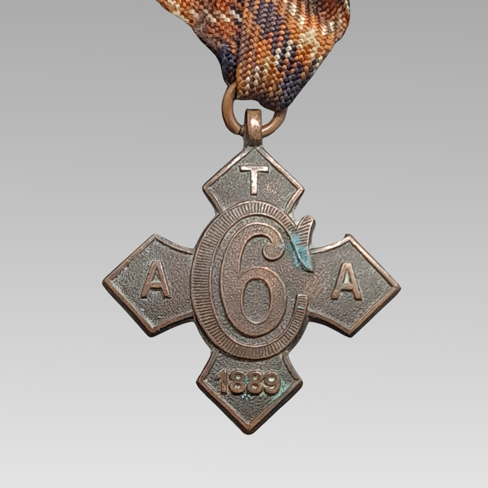 Close up of ATA 1889 Victorian temperance medal front