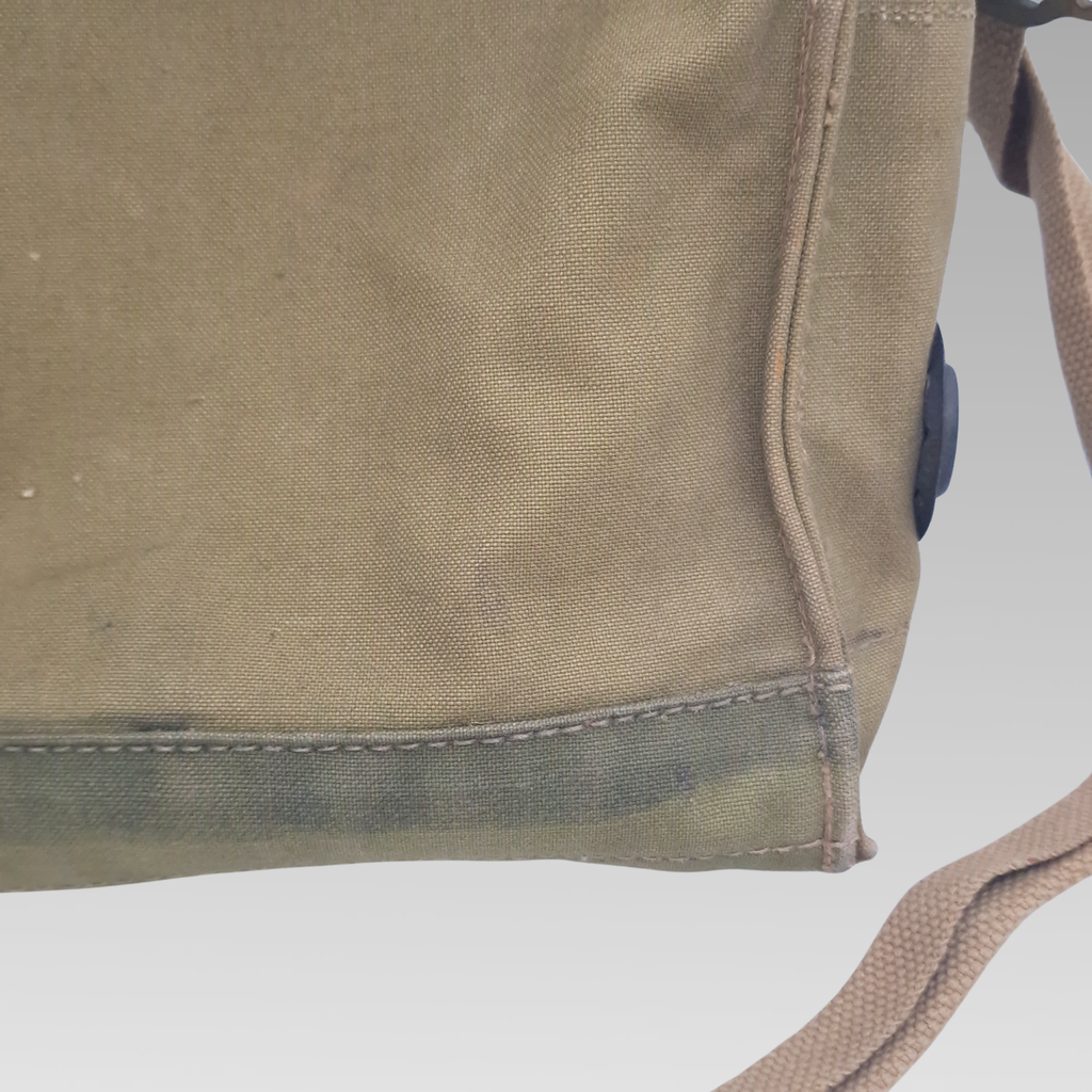 WWII Commonwealth Gas Mask Respirator Transit Bag Canvas Named