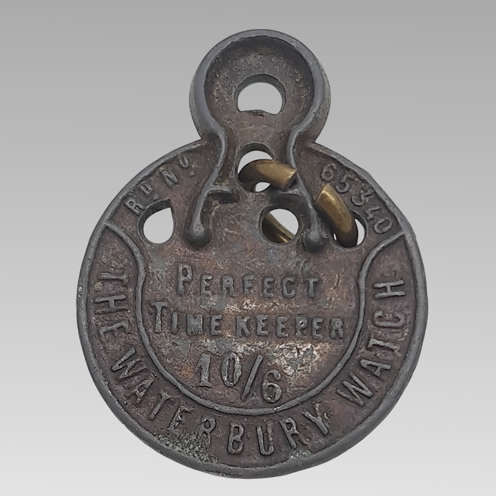 1887 Waterbury Watch Queen's Jubilee Puzzle Fob Medal Antique