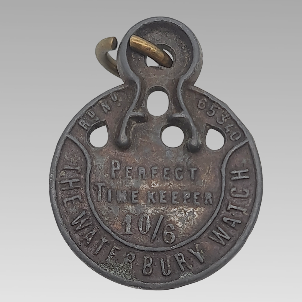 1887 Waterbury Watch Queen's Jubilee Puzzle Fob Medal Antique