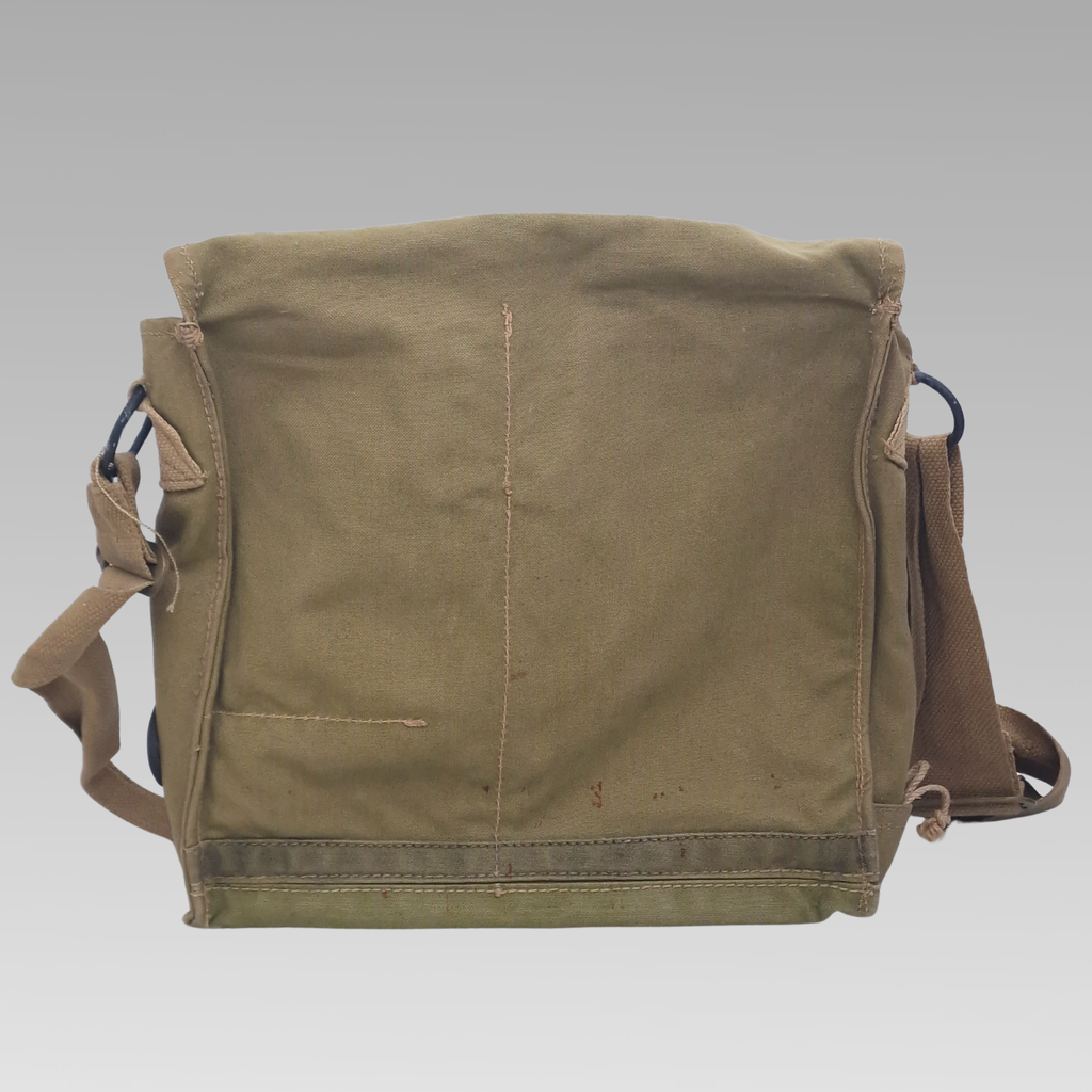 WWII Commonwealth Gas Mask Respirator Transit Bag Canvas Named