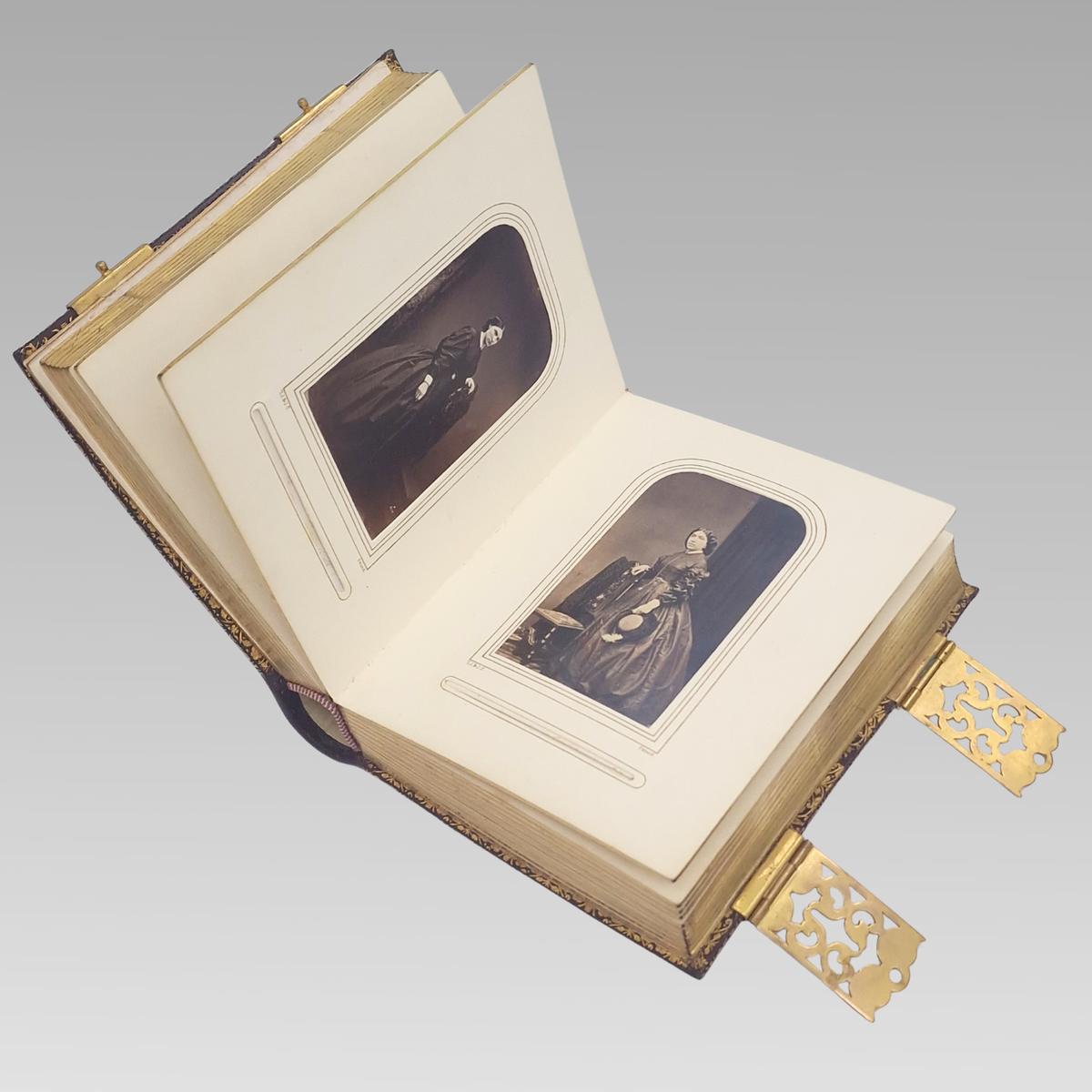 Victorian CDV Photo Album c1860s-1880s 37 Portrait Photographs