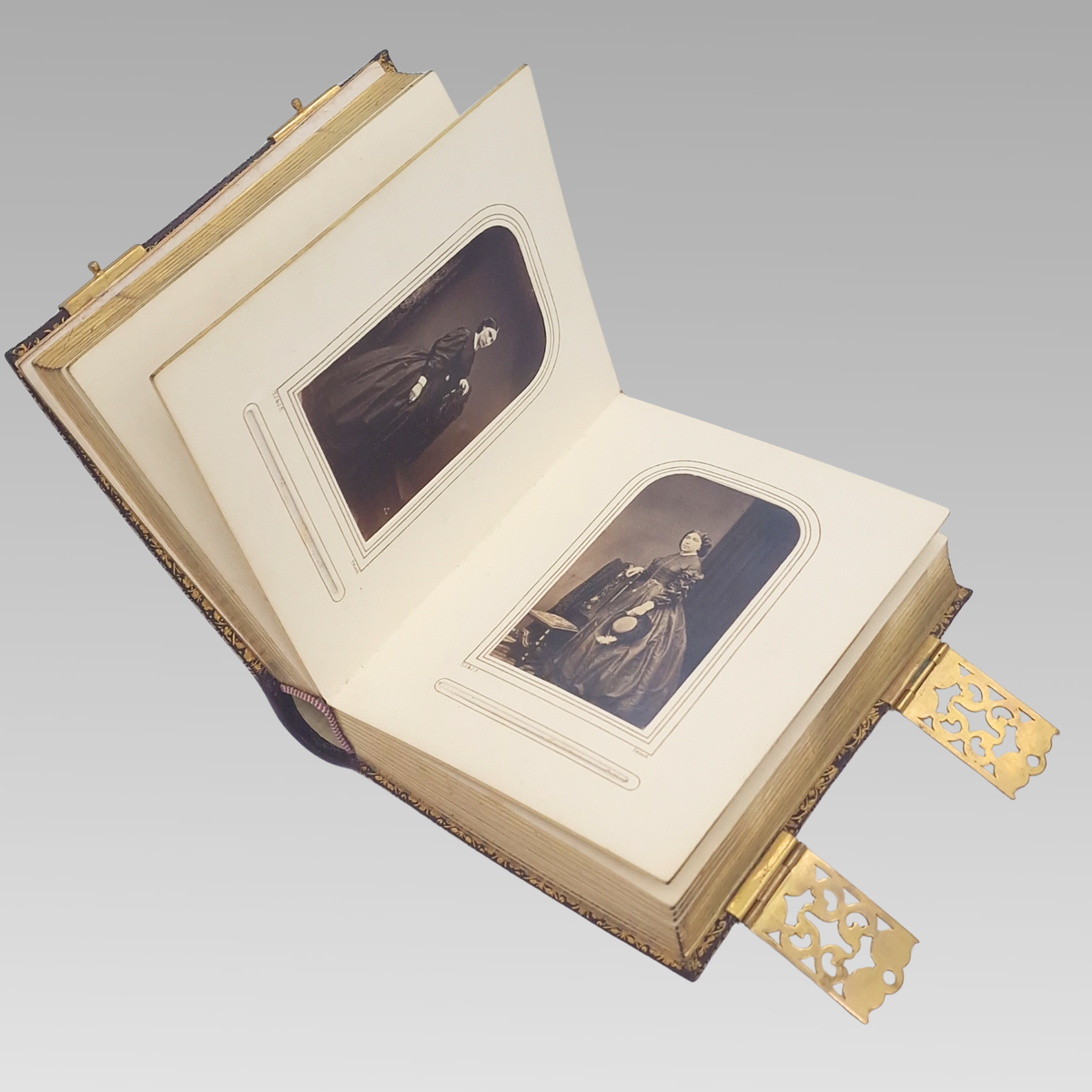 Victorian CDV Photo Album c1860s-1880s 37 Portrait Photographs