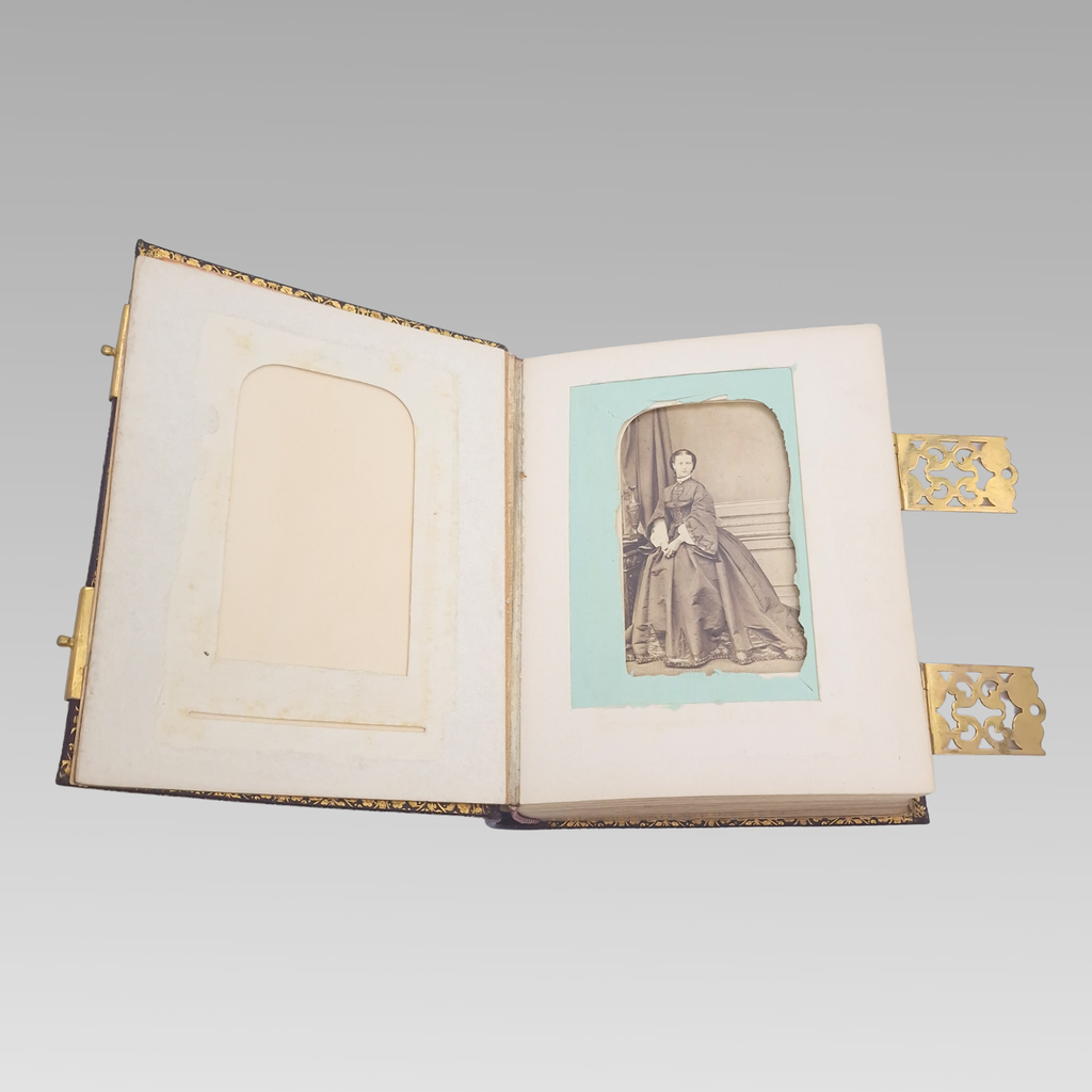 Victorian CDV Photo Album c1860s-1880s 37 Portrait Photographs