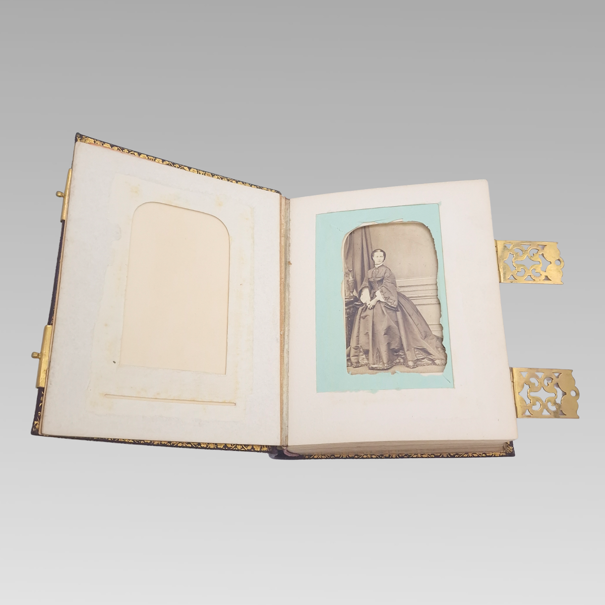 Victorian CDV Photo Album c1860s-1880s 37 Portrait Photographs
