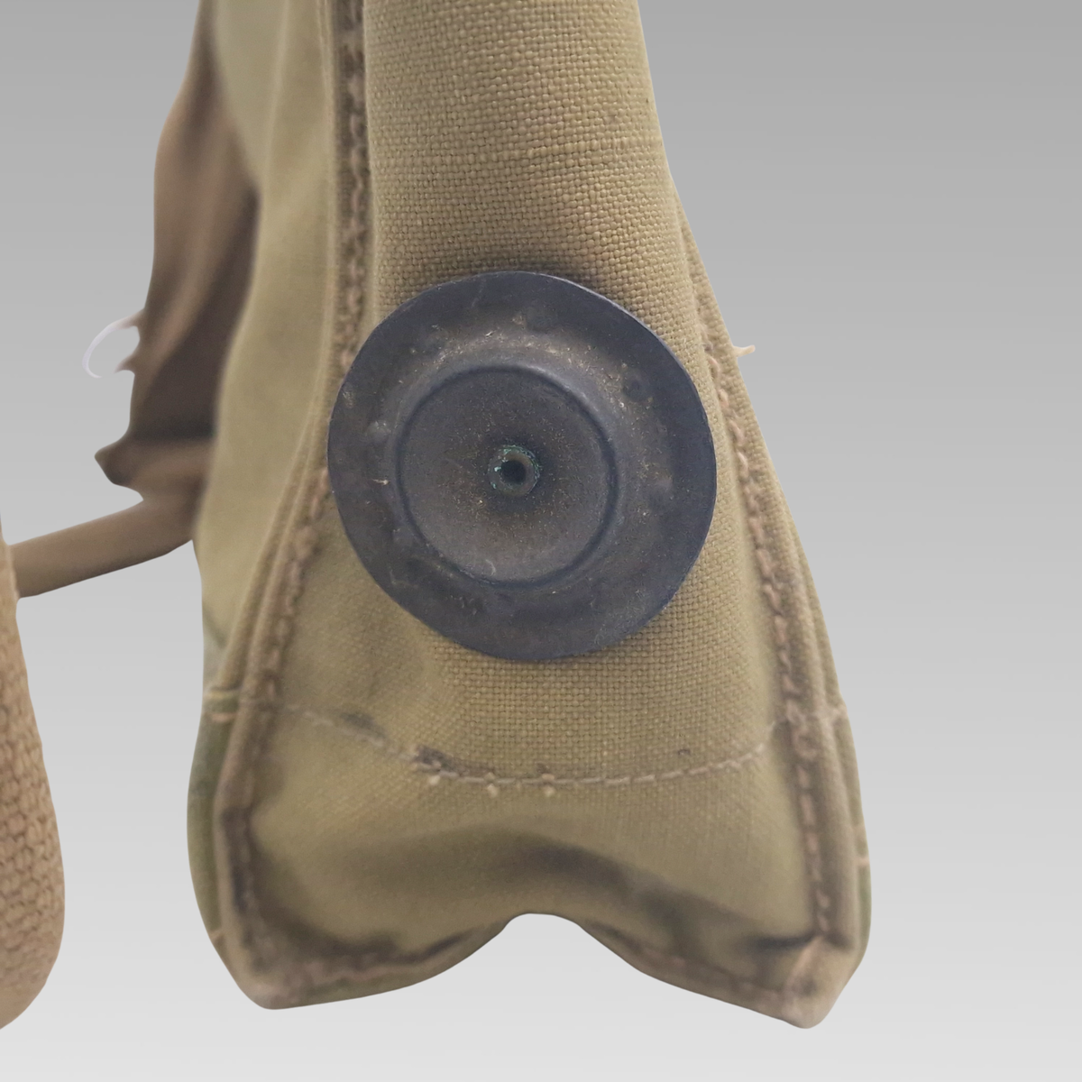 WWII Commonwealth Gas Mask Respirator Transit Bag Canvas Named
