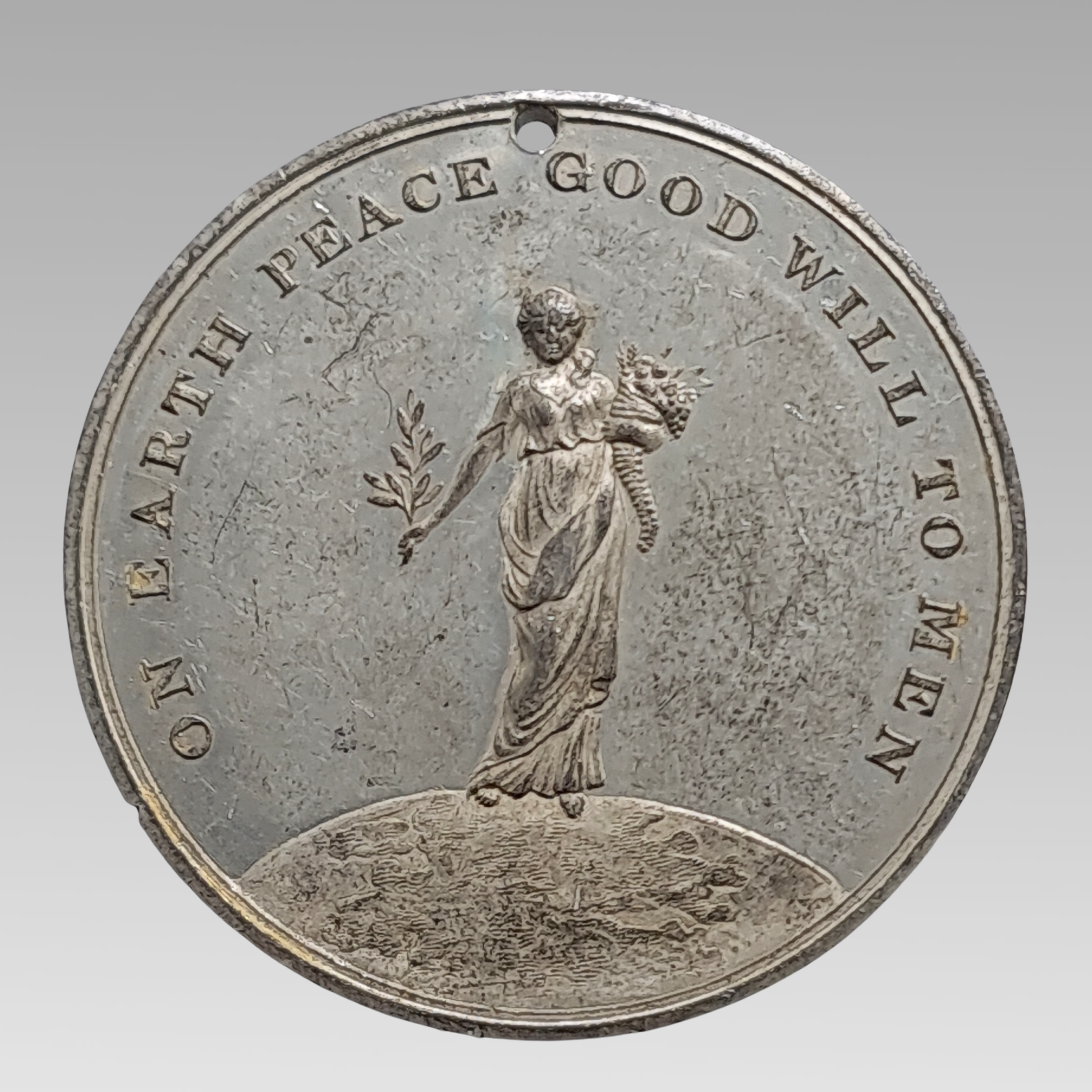 Treaty of Paris 1814 Medal Defeat of Napoleon Britain France