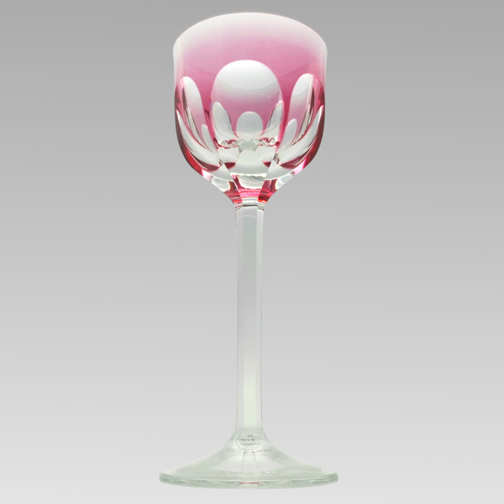 Moser Lady Hamilton Rose Hock Wine Glass Crystal