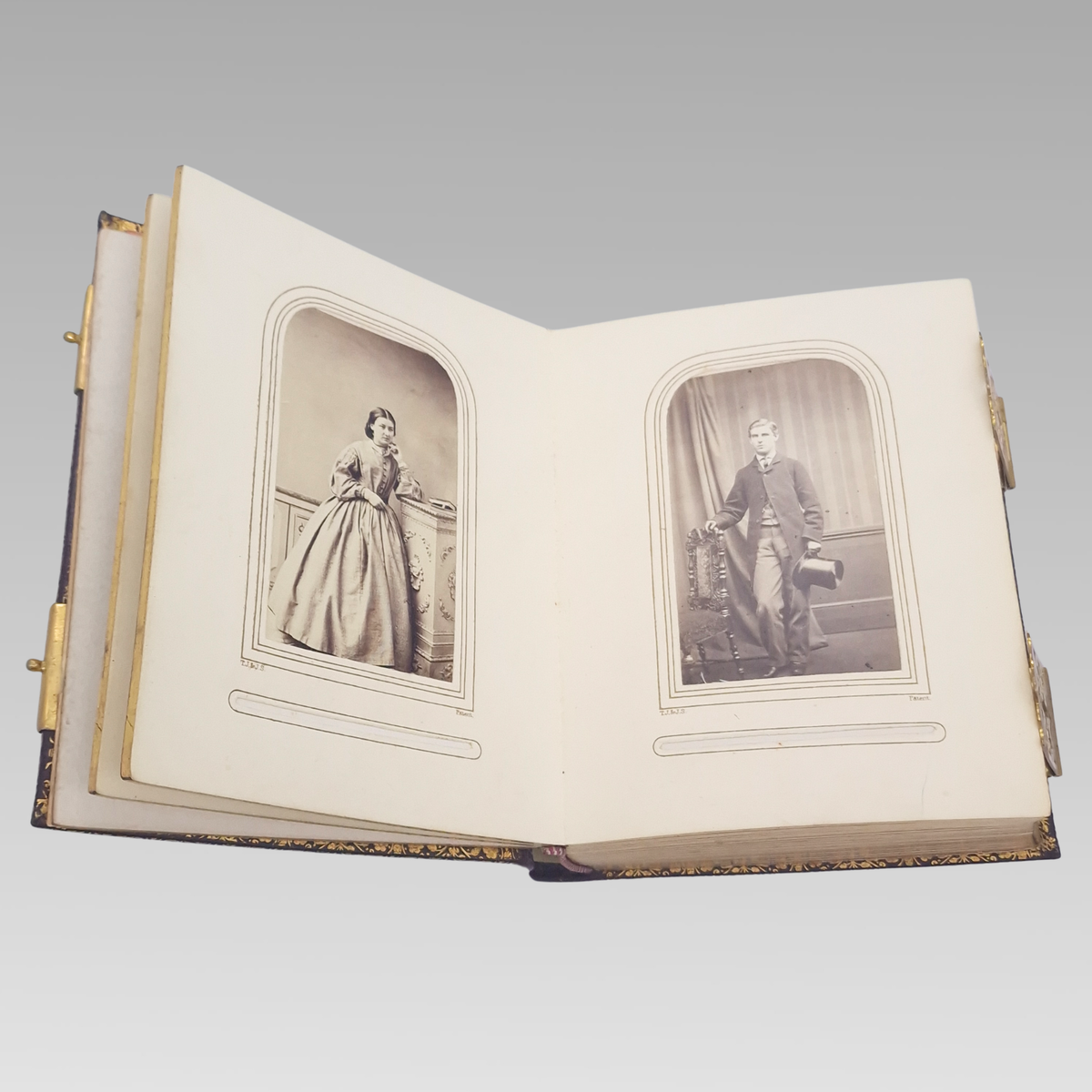 Victorian CDV Photo Album c1860s-1880s 37 Portrait Photographs