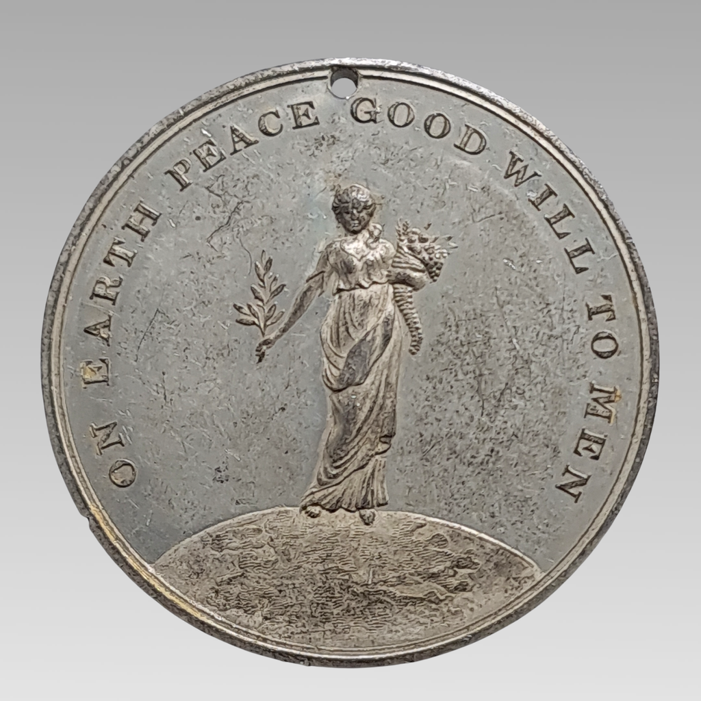 Treaty of Paris 1814 Medal Defeat of Napoleon Britain France