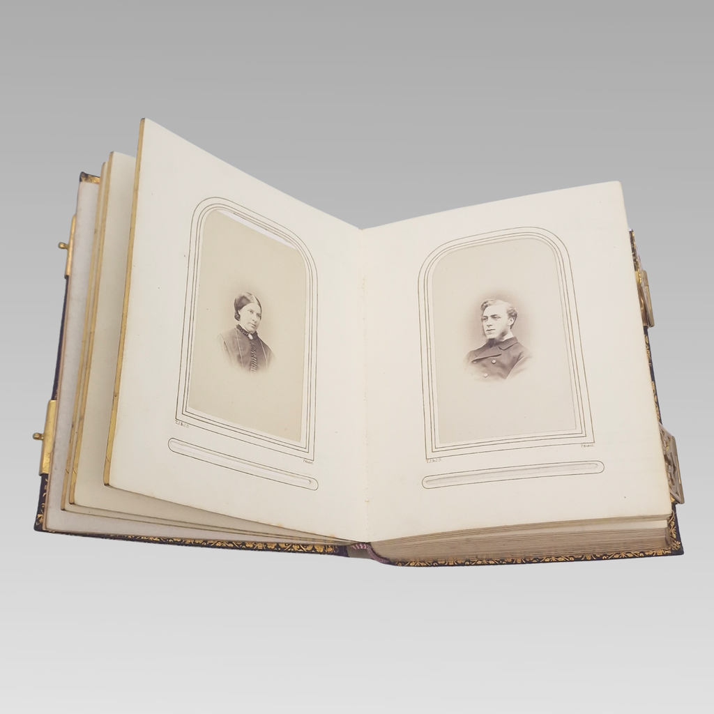 Victorian CDV Photo Album c1860s-1880s 37 Portrait Photographs