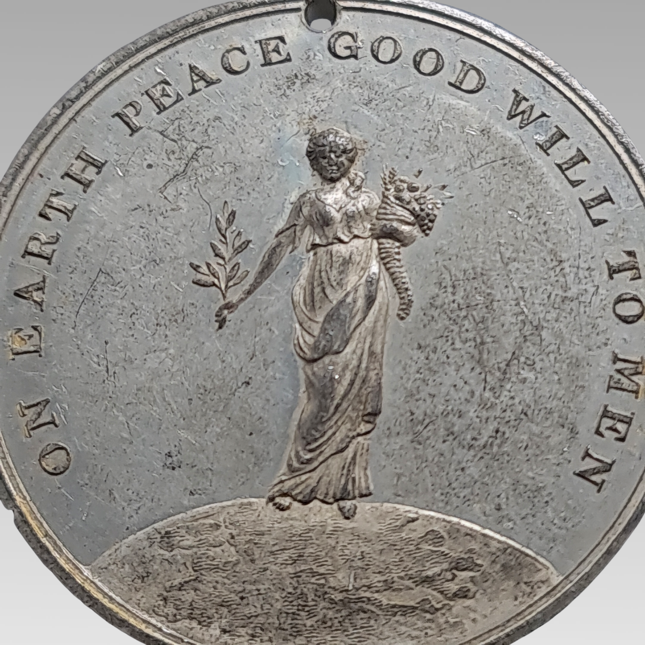 Treaty of Paris 1814 Medal Defeat of Napoleon Britain France