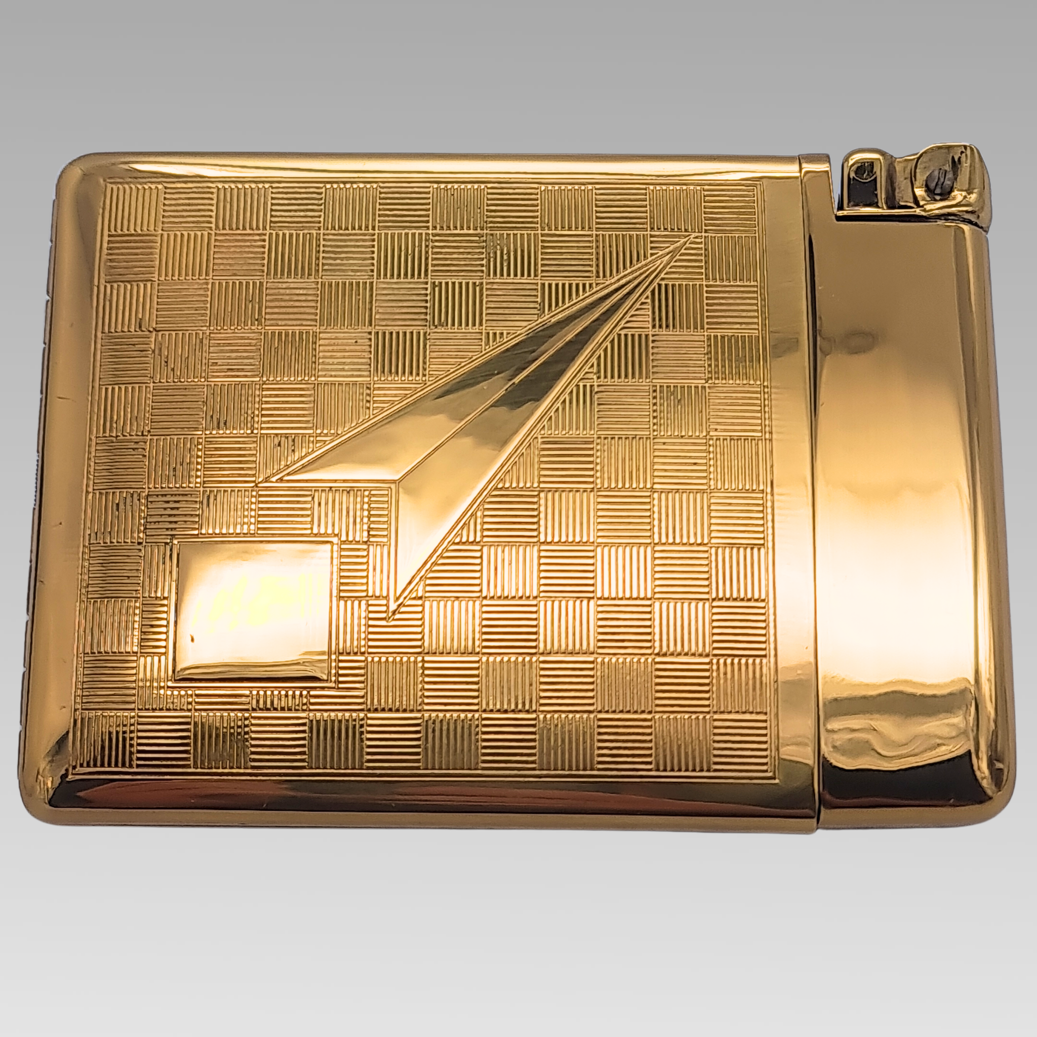 Vintage Royal Caselite Cigarette Case & Lighter Set c1950