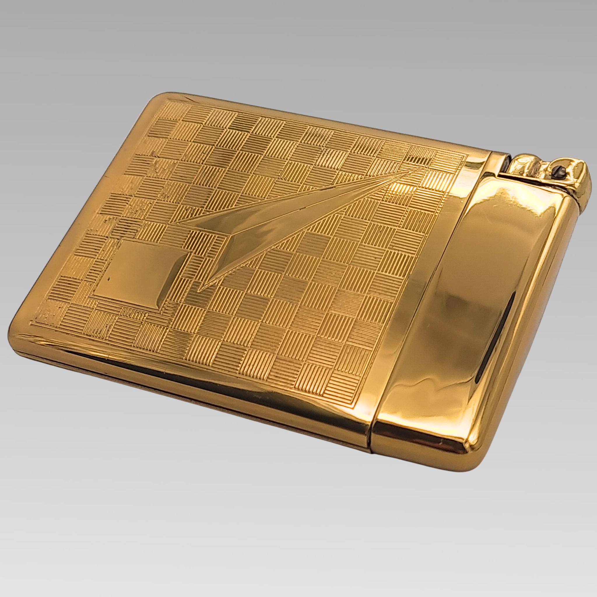 Vintage Royal Caselite Cigarette Case & Lighter Set c1950