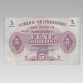 1944 Allied Military Authority Austria 5 Schilling Occupation Banknote