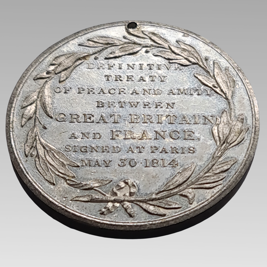 Treaty of Paris 1814 Medal Defeat of Napoleon Britain France