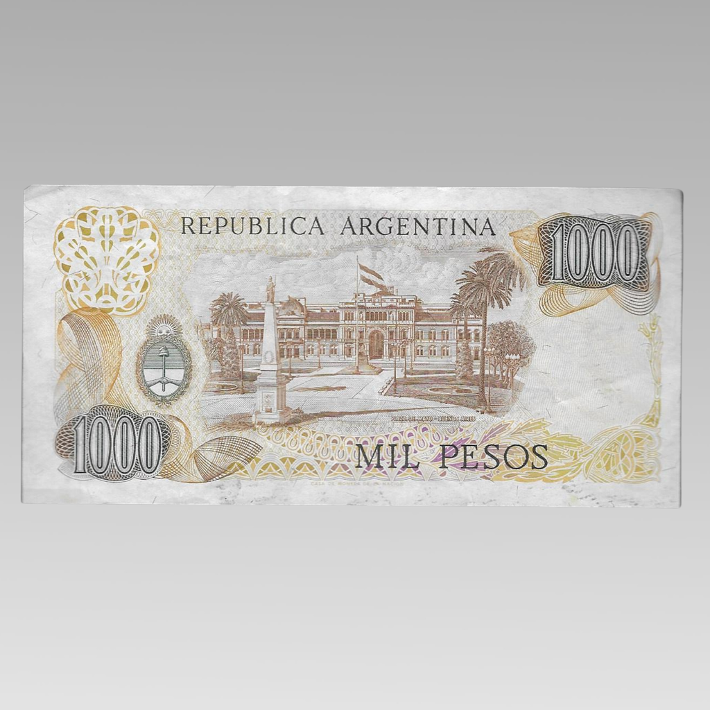 Argentina 1000 Pesos Banknote General San Martín Vintage Currency