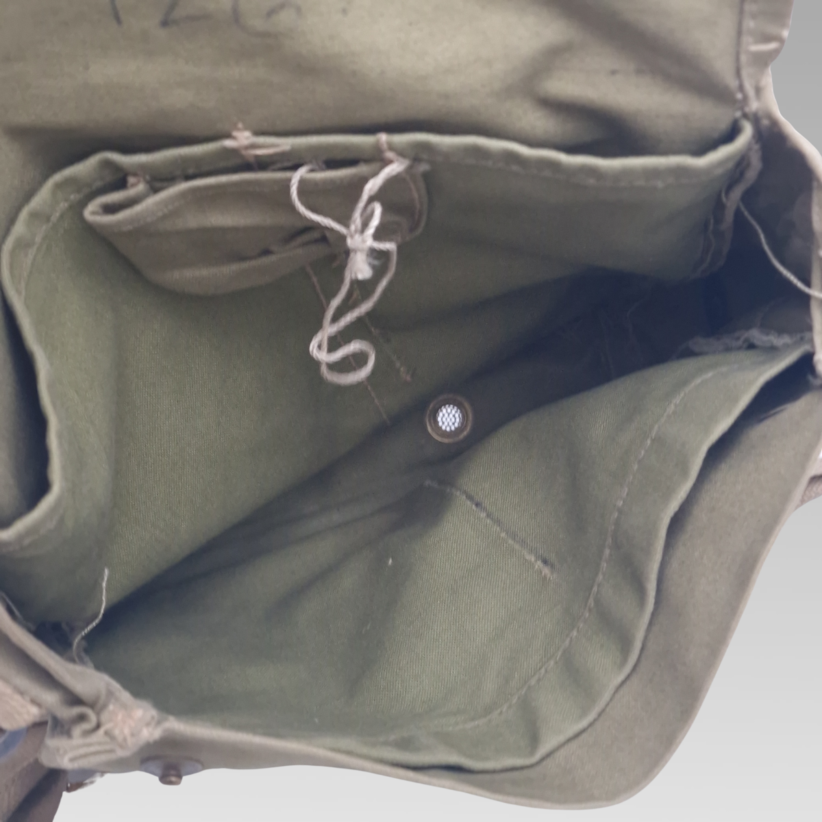 WWII Commonwealth Gas Mask Respirator Transit Bag Canvas Named