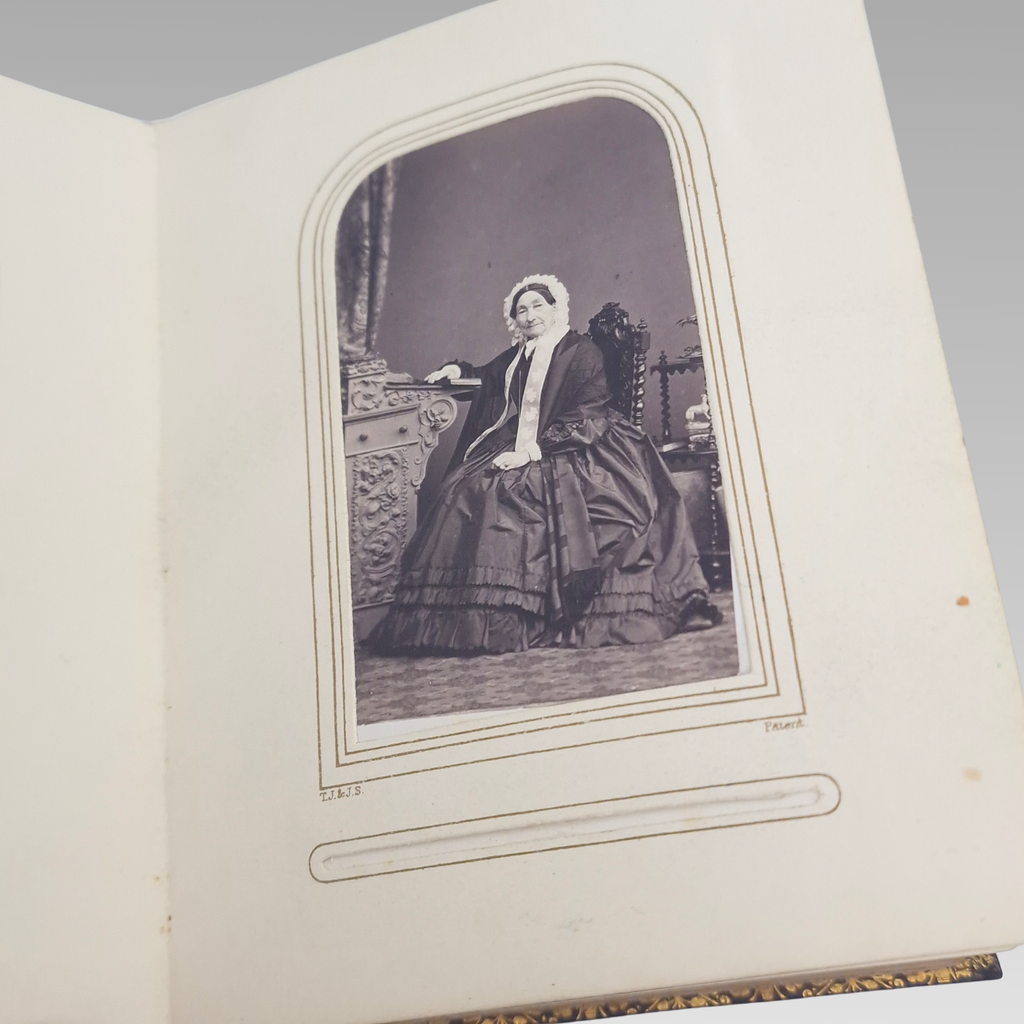 Victorian CDV Photo Album c1860s-1880s 37 Portrait Photographs