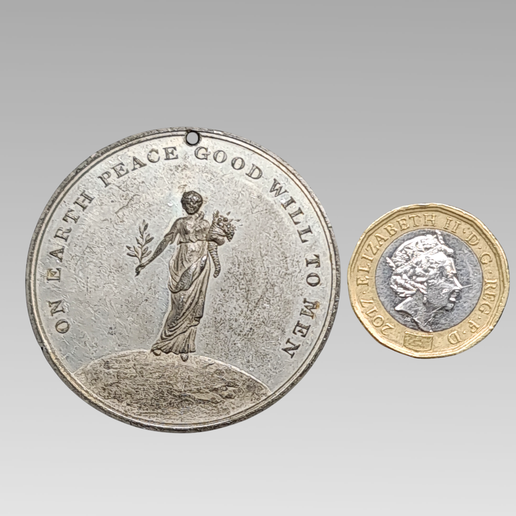 Treaty of Paris 1814 Medal Defeat of Napoleon Britain France