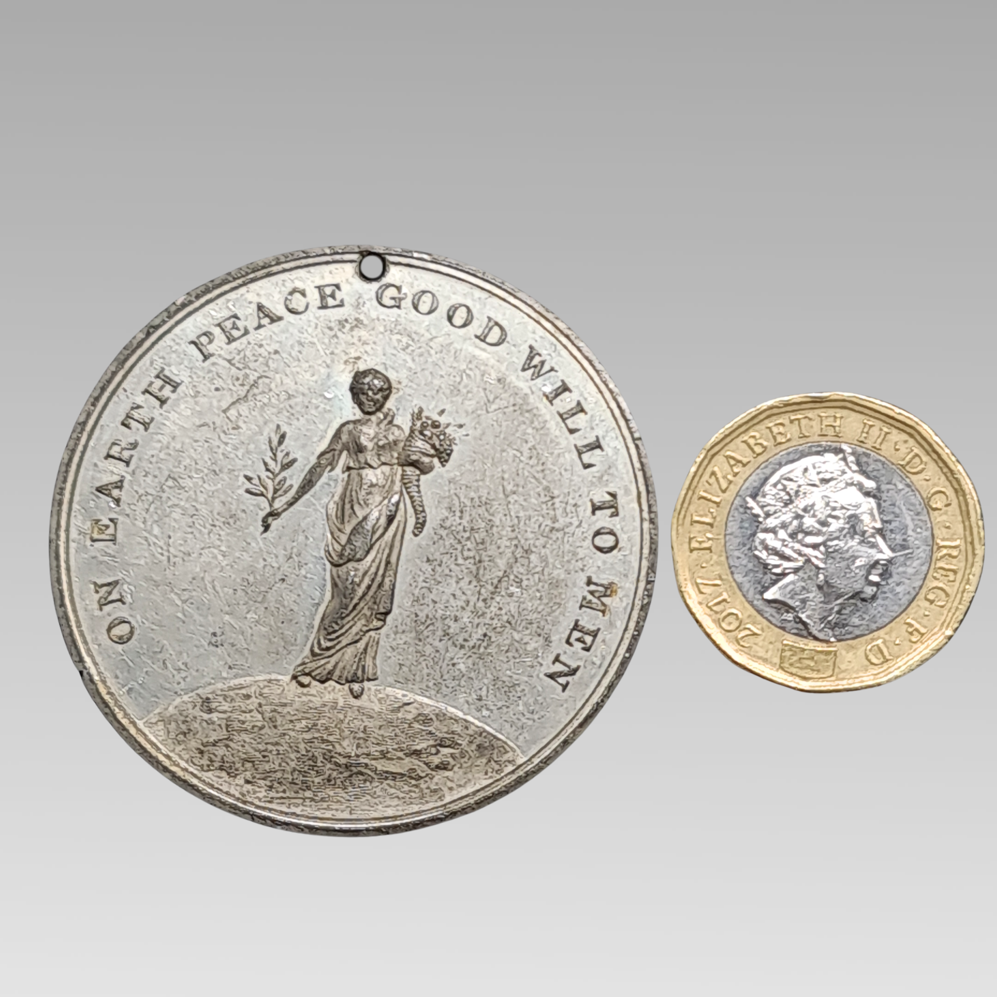 Treaty of Paris 1814 Medal Defeat of Napoleon Britain France