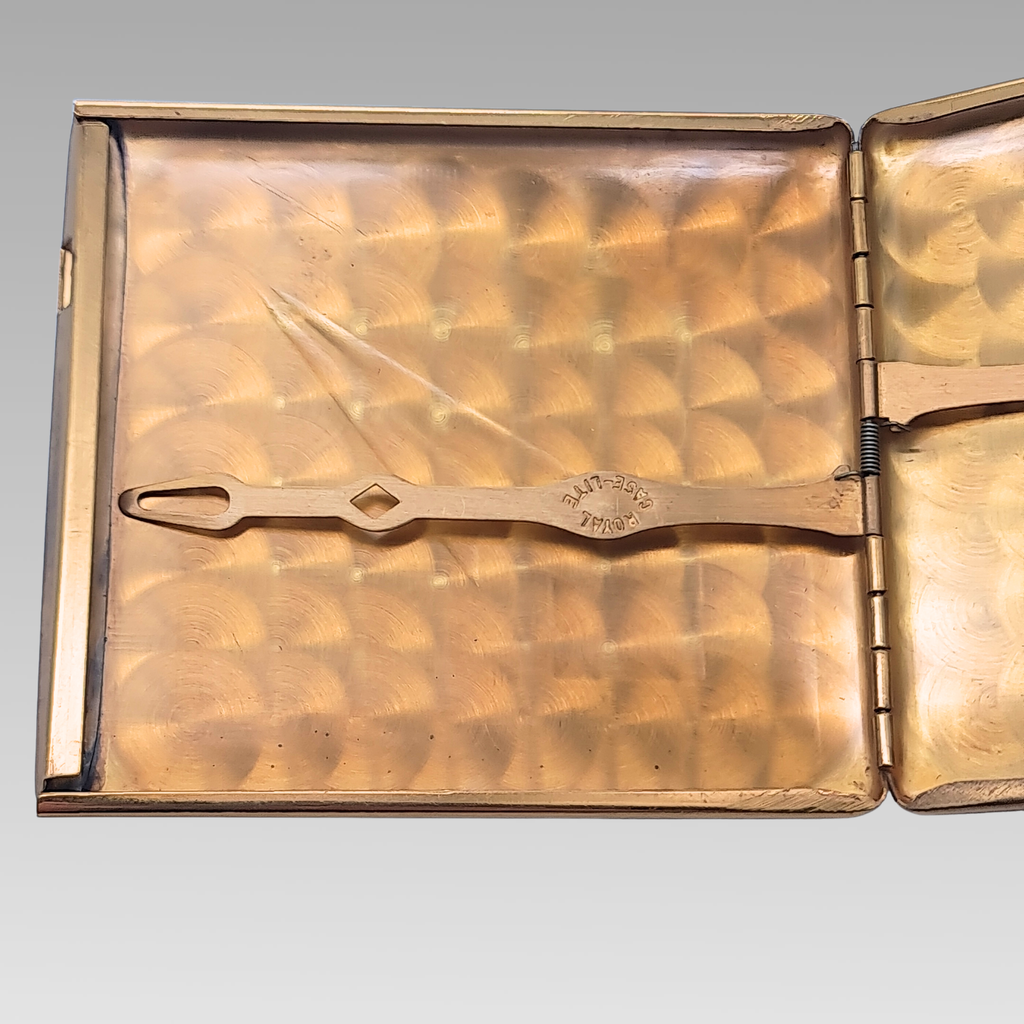 Vintage Royal Caselite Cigarette Case & Lighter Set c1950