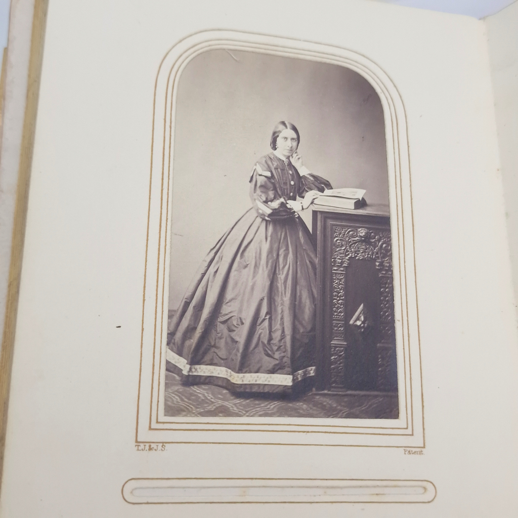 Victorian CDV Photo Album c1860s-1880s 37 Portrait Photographs